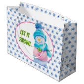 Laat het sneeuwen groot cadeauzakje (Achterkant Gekanteld)