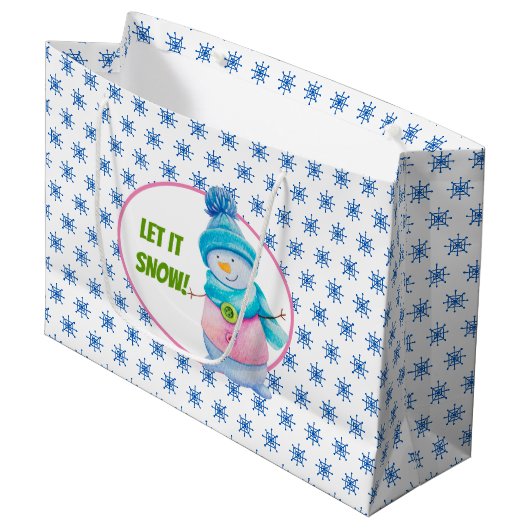 Laat het Sneeuwen Groot Cadeauzakje (Voorkant Gekanteld)