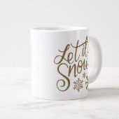 Laat het sneeuwen grote koffiekop (Voorkant rechts)