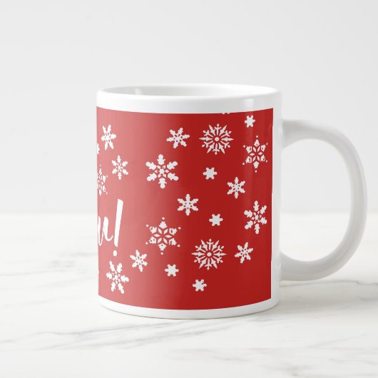 Laat het sneeuwen. grote koffiekop (Rechts)