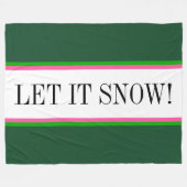 LAAT HET SNEEUWEN Heldere Witte Alpine Groene Stre Fleece Deken (Voorkant (Horizontaal))