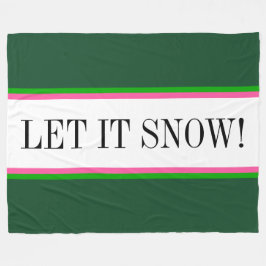 LAAT HET SNEEUWEN Heldere Witte Alpine Groene Stre Fleece Deken