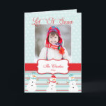 Laat het sneeuwen het Wenskaart van de Foto van de Feestdagen Kaart<br><div class="desc">Stuur uw 2014 groeten van Kerstmis aan uw vrienden en familie gebruikend dit wenskaart van de capricieuze, pretvakantie. Laat het sneeuwen! De leuke sneeuwmannen en de zachte sneeuwvlok ontwerpen advertentie een aanraking van whimsy aan uw volledig gepersonaliseerd Wenskaart van de Foto van Kerstmis. Voeg uw eigen foto, begroetende bericht en...</div>
