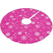 Laat het sneeuwen hete roze kerstboom rok (Gekanteld)