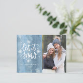 Laat het sneeuwen | Holiday-foto Briefkaart (Staand voorkant)