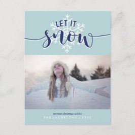 Laat het sneeuwen! Holiday Foto Feestdagenkaart