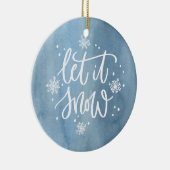 Laat het sneeuwen | Holiday-foto Keramisch Ornament (Rechts)