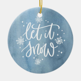 Laat het sneeuwen | Holiday-foto Keramisch Ornament