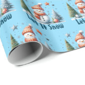 Laat het sneeuwen, Holiday Snowman Cadeaupapier (Rol Hoek)