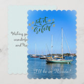 Laat het sneeuwen, ik ben in Sunny Florida! Zeilbo Feestdagenkaart (Voorkant / Achterkant)