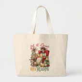 Laat het sneeuwen, ik zal lezen grote tote bag (Voorkant)