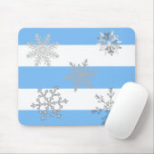 Laat het sneeuwen in een winterland muismat (Met muis)