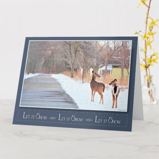 Laat het sneeuwen. kaart (Gele Bloem)