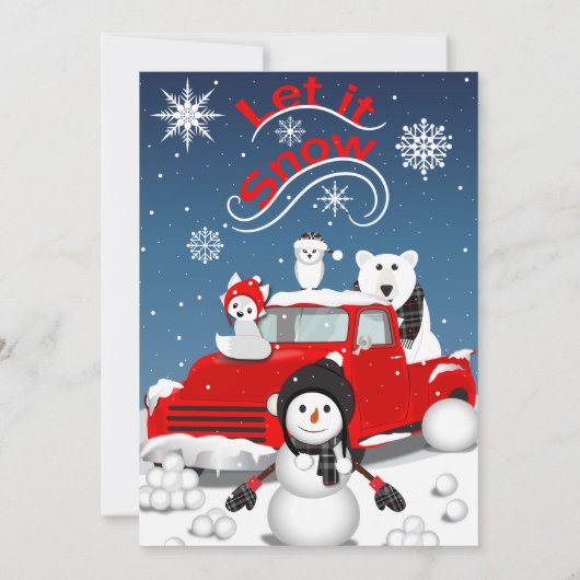 Laat het sneeuwen kaart (Achterkant)