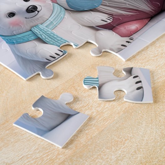 Laat het Sneeuwen Kabouter Puzzel (Zijkant)