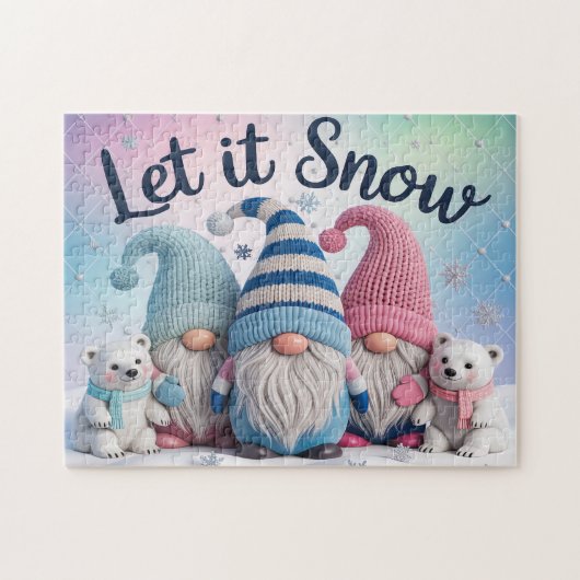 Laat het Sneeuwen Kabouter Puzzel (Horizontaal)