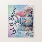 Laat het Sneeuwen Kabouter Puzzel (Verticaal)