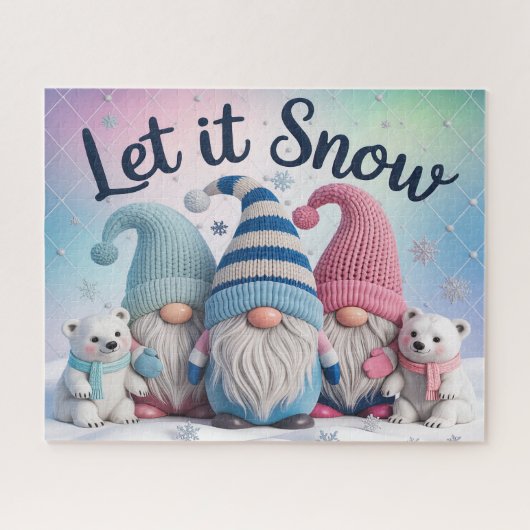Laat het Sneeuwen Kabouter Puzzel (Horizontaal)