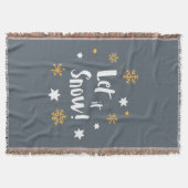 "Laat het sneeuwen!" Kalligrafie Christmas Modern Deken (Voorkant)
