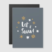 "Laat het sneeuwen!" Kalligrafie Moderne Grijze Ke (Voorkant / Achterkant)