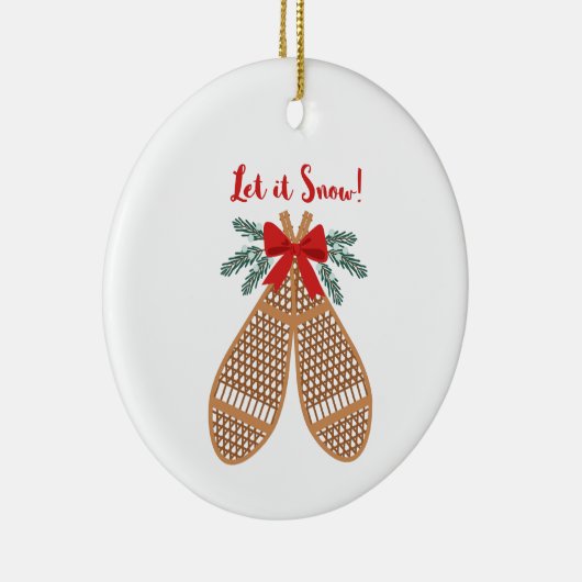 Laat het sneeuwen keramisch ornament (Rechts)