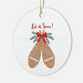 Laat het sneeuwen keramisch ornament (Links)