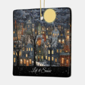 Laat het sneeuwen keramisch ornament (Links)