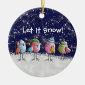 Laat het sneeuwen! keramisch ornament (Voorkant)