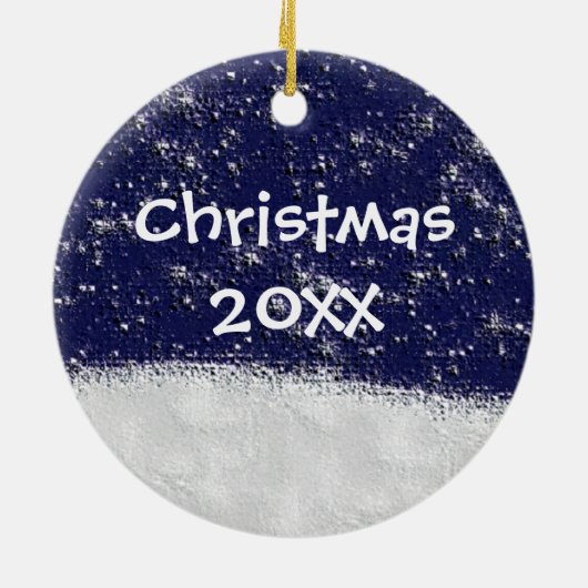 Laat het sneeuwen! keramisch ornament (Achterkant)