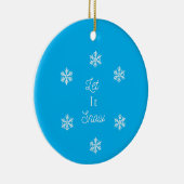 laat het sneeuwen keramisch ornament (Rechts)