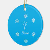 laat het sneeuwen keramisch ornament (Links)