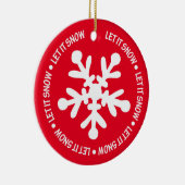 Laat het sneeuwen keramisch ornament (Rechts)