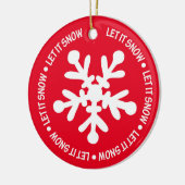 Laat het sneeuwen keramisch ornament (Links)