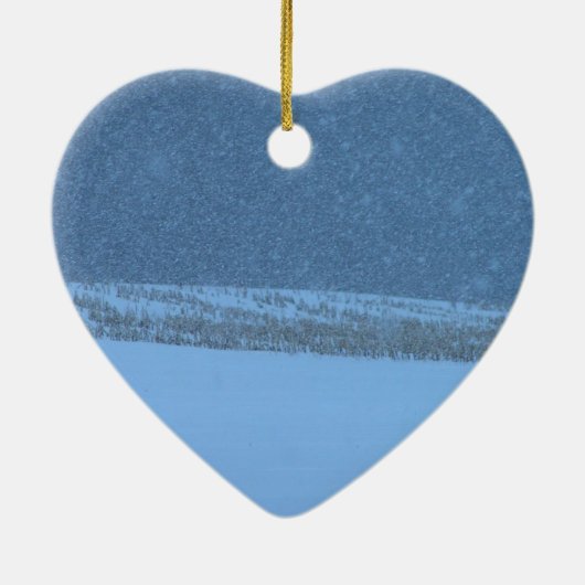 Laat het sneeuwen keramisch ornament (Achterkant)