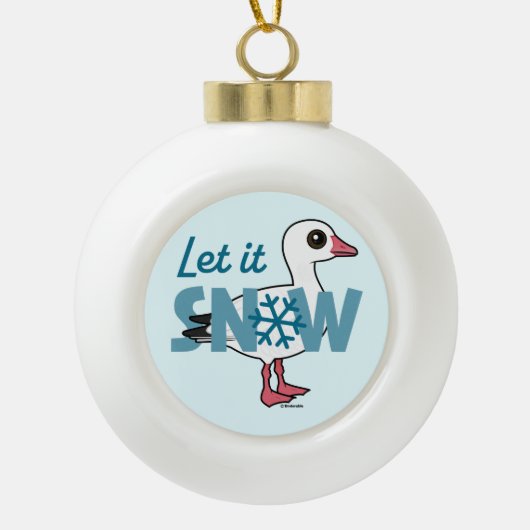 Laat het sneeuwen. keramische bal ornament (Voorkant)