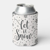 Laat het sneeuwen Kerst Calligrafie | Blikkoeler Blikjeskoeler (Blikje Voorkant)