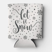 Laat het sneeuwen Kerst Calligrafie | Blikkoeler Blikjeskoeler (Voorkant)