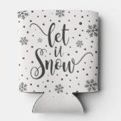 Laat het sneeuwen Kerst Calligrafie | Blikkoeler Blikjeskoeler (Achterkant)