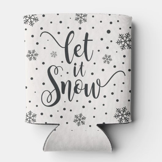 Laat het sneeuwen Kerst Calligrafie | Blikkoeler Blikjeskoeler (Achterkant)