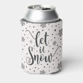 Laat het sneeuwen Kerst Calligrafie | Blikkoeler Blikjeskoeler (Blikje Achterkant)