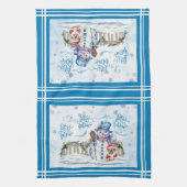 Laat het Sneeuwen | Kerst Keukenhanddoek (Verticaal)