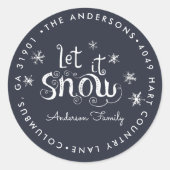 Laat het Sneeuwen | Kerst Retouradres Labels (Voorkant)