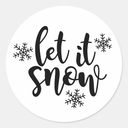 Laat het sneeuwen, Kerst sticker (Voorkant)