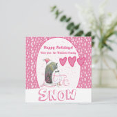 Laat het sneeuwen | Kerst van Cute Penguin Feestdagenkaart (Staand voorkant)