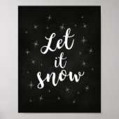 Laat het sneeuwen; kerstdecor poster (Voorkant)