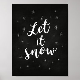 Laat het sneeuwen; kerstdecor poster
