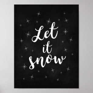 Laat het sneeuwen; kerstdecor poster