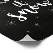 Laat het sneeuwen; kerstdecor poster (Hoek)