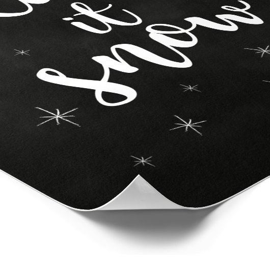 Laat het sneeuwen; kerstdecor poster (Hoek)