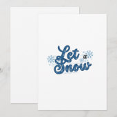 Laat het sneeuwen Kerstkaart (Voorkant / Achterkant)